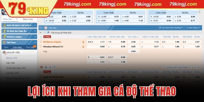 Lợi ích khi tham gia cá độ thể thao trên nền tảng